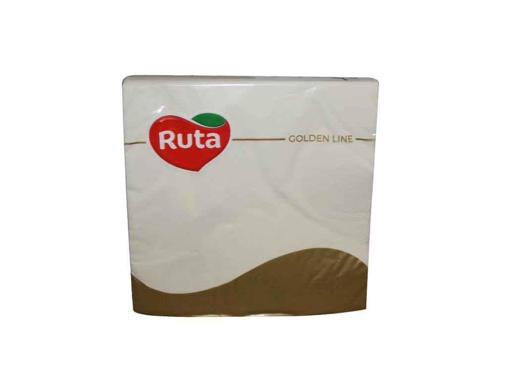 Салфетки бумажные Ruta 20 шт. 33х33 см Шампань Салфетки бумажные Ruta 20 шт. 33х33 см Шампань