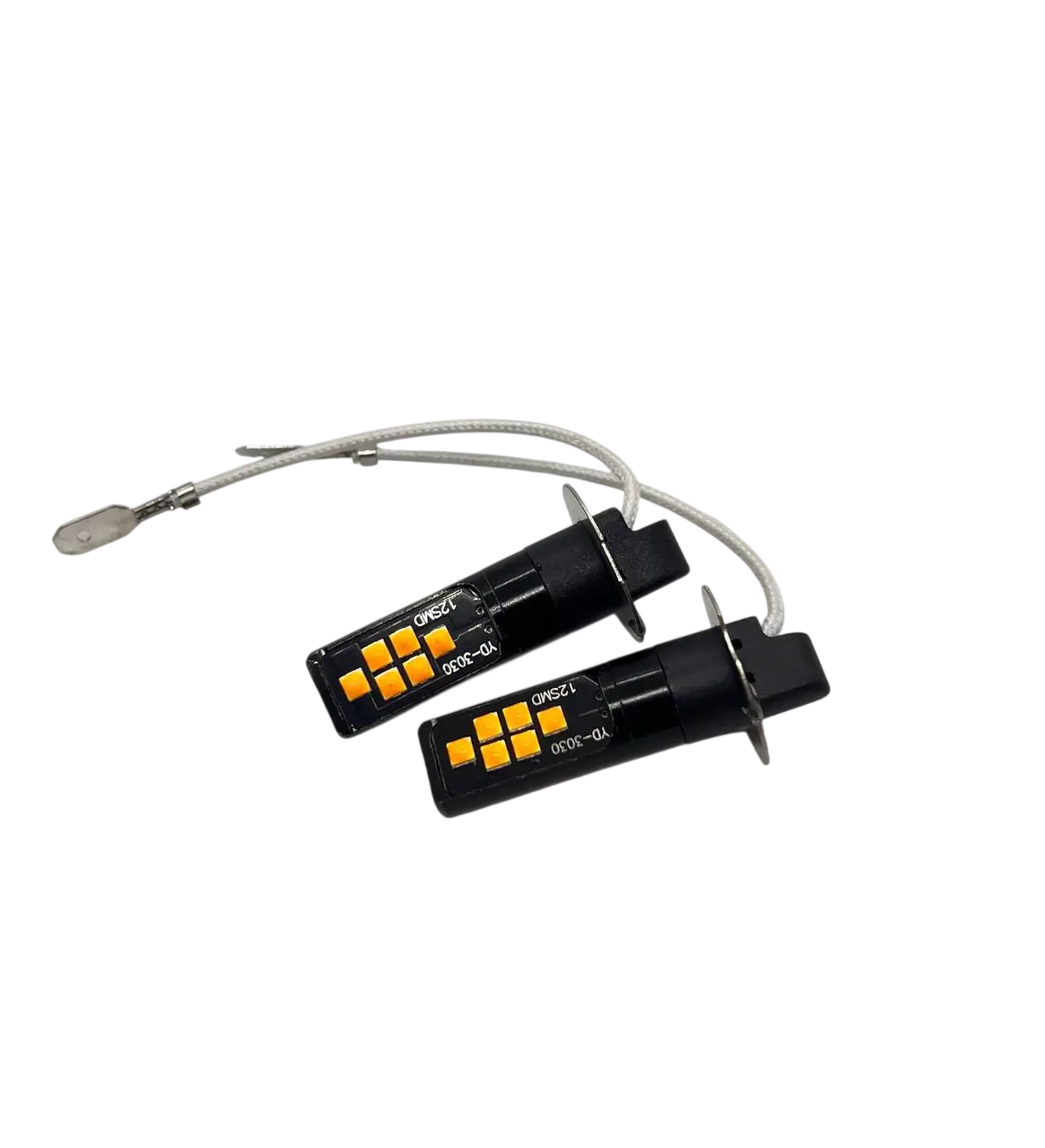 Автолампы LED H3 желтый свет для противотуманных фар 12-24V 2 шт.