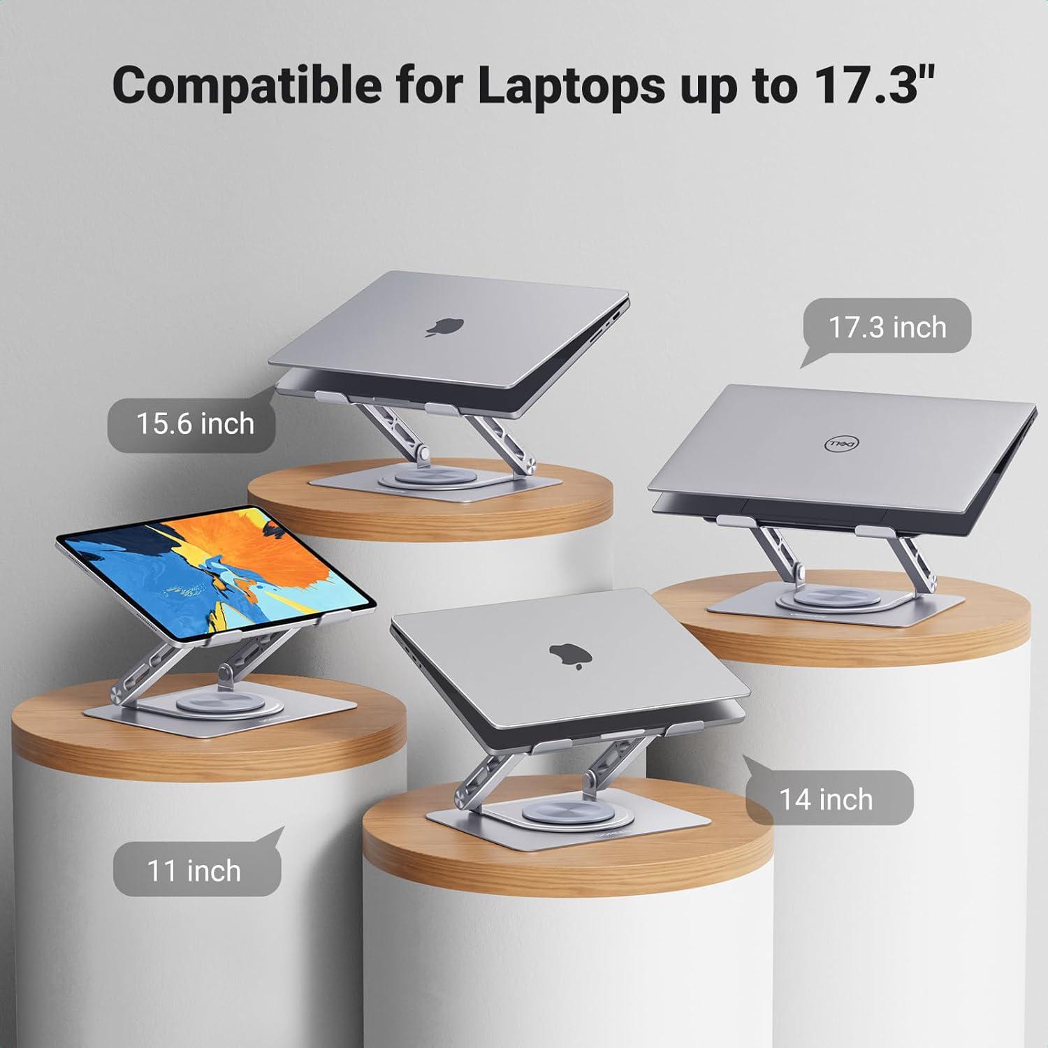 Підставка для ноутбуків UGREEN до 17.3" 360° алюмінієва Сірий (45418) - фото 3