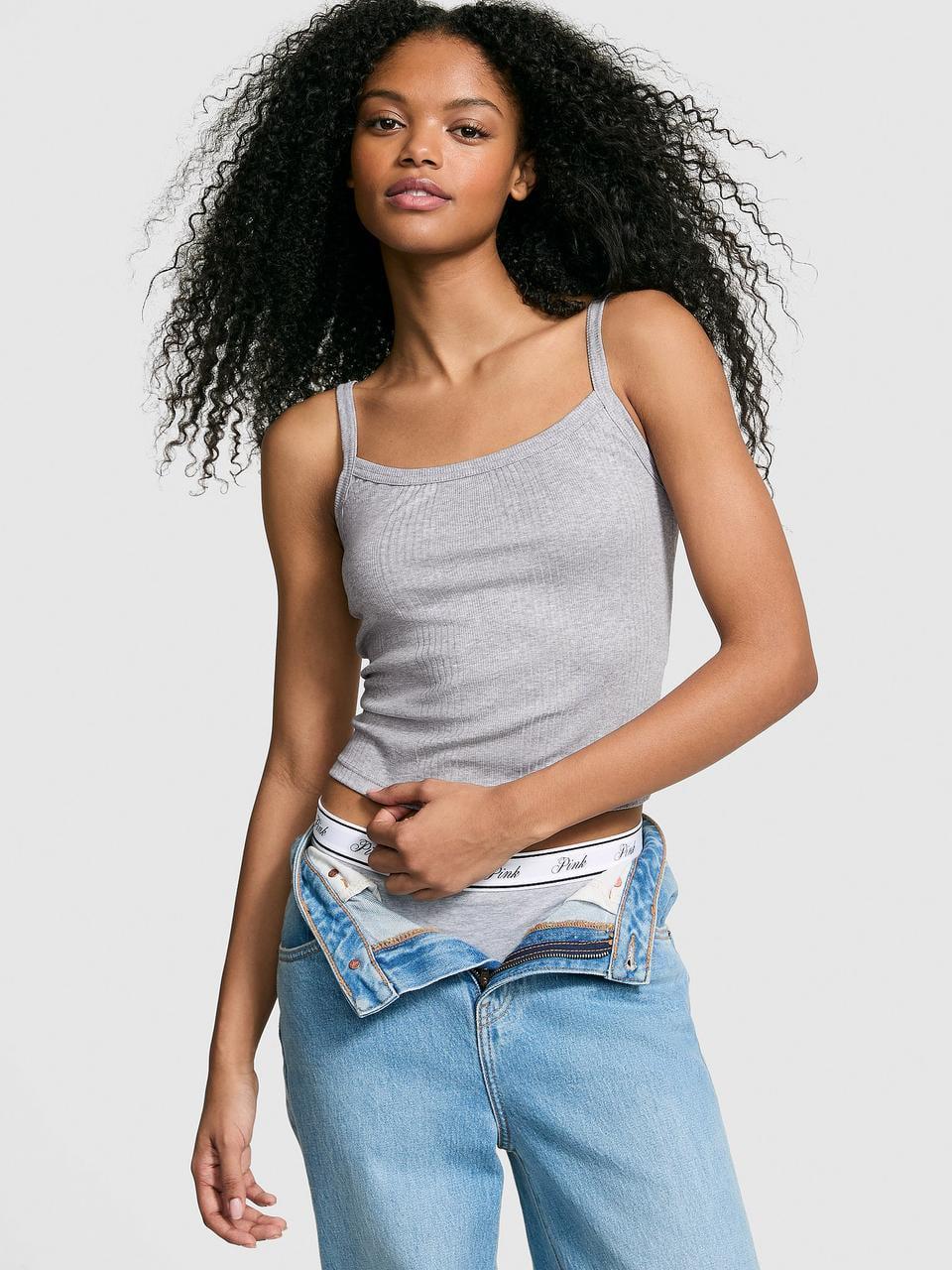 Майка женская Victoria's Secret Multi Rib Cami L Серый (19566783723) Майка женская Victoria's Secret Multi Rib Cami L Серый (19566783723)