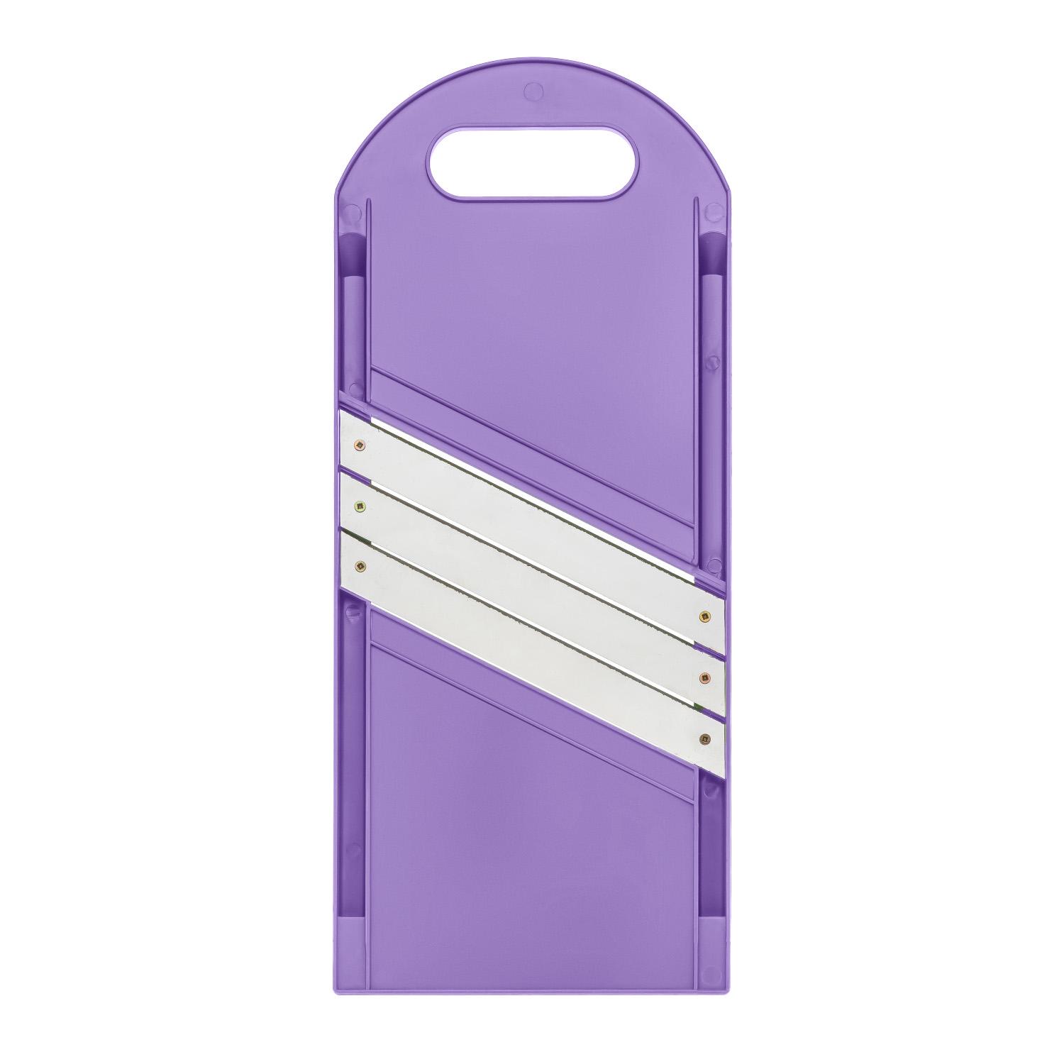 Шинковка для капусты и нарезки овощей/фруктов ручная пластиковая 3 лезвия 16,5х39 см Фиолетовый (86938) - фото 3 Шинковка для капусты и нарезки овощей/фруктов ручная пластиковая 3 лезвия 16,5х39 см Фиолетовый (86938) - фото 3