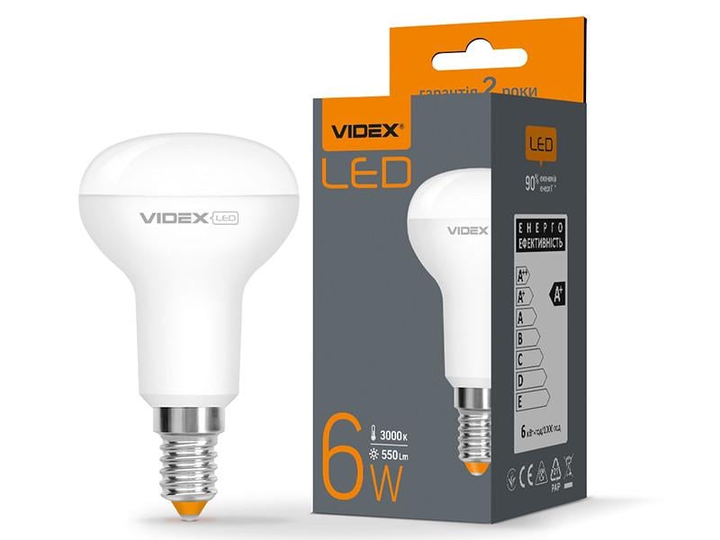 Светодиодная лампа Videx R50e 6W E14 3000K 220 V (VL-R50e-06143)