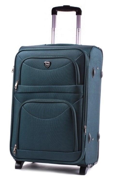 Валіза тканинна Wings 6802 середня 2 колеса Зелений Vt00147 - фото 1