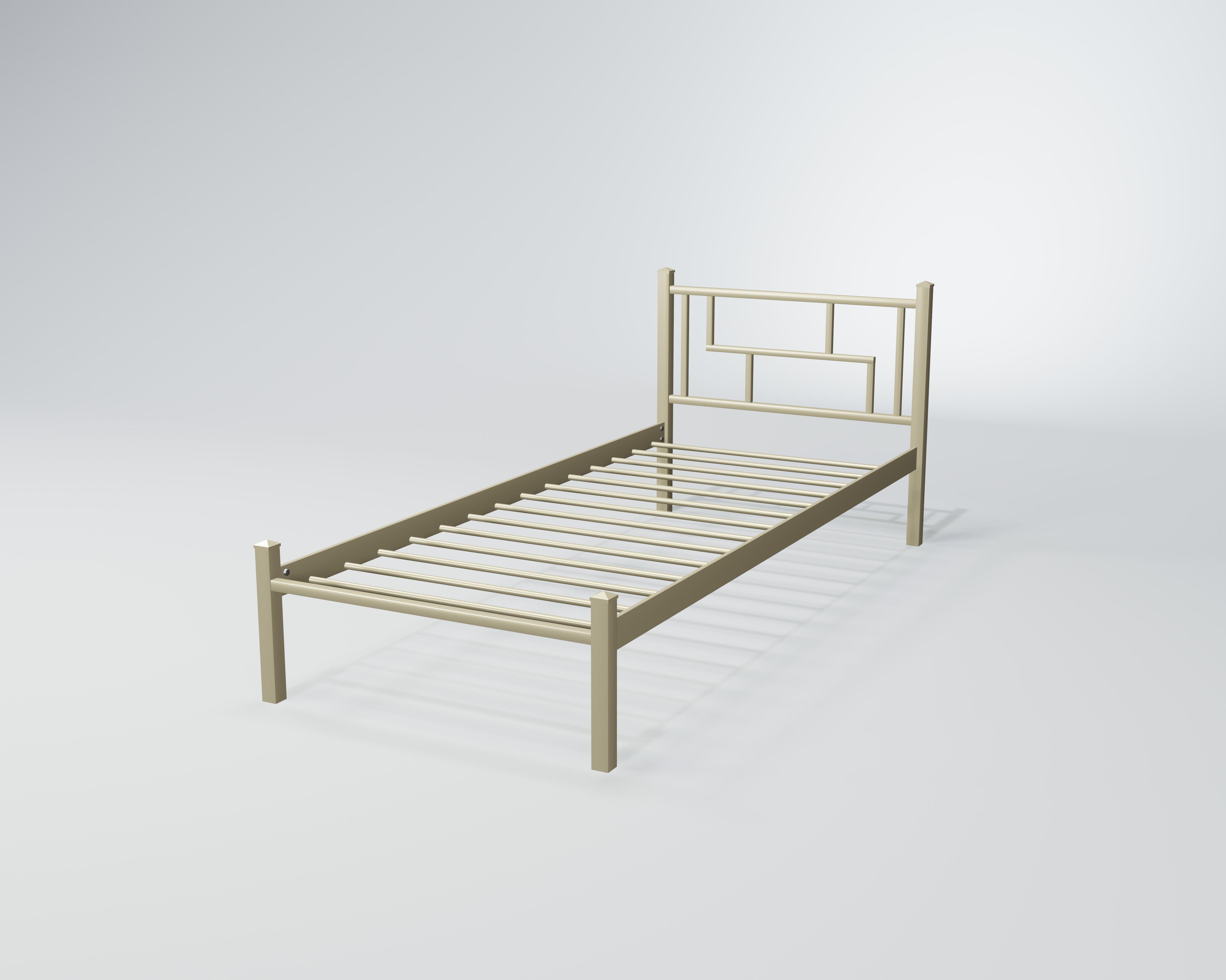 Кровать металлическая Амис Мини 90x200 см Бежевый Кровать металлическая Амис Мини 90x200 см Бежевый