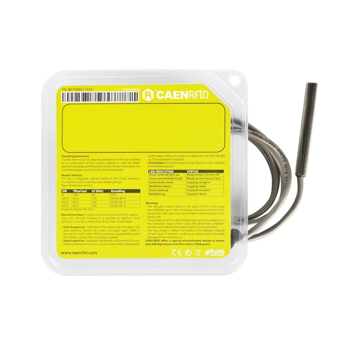 RFID мітка CaenRFID RT0005ET з датчиком температури (20-105) - фото 2 RFID мітка CaenRFID RT0005ET з датчиком температури (20-105) - фото 2