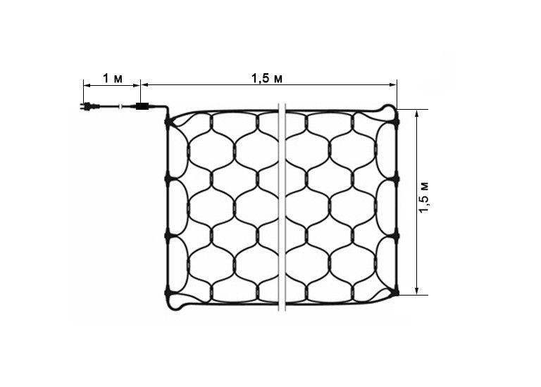 Гірлянда світлодіодна Сітка 1,5x1,5 м Cold White (RV-31-В-W-W1) - фото 6