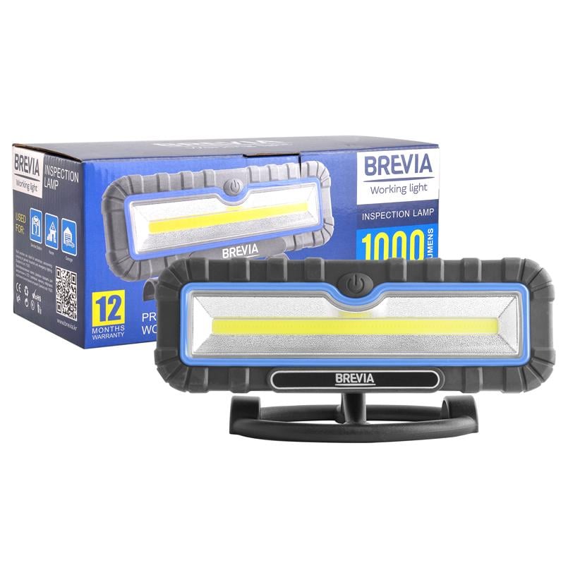 Лампа інспекційна професійна Brevia LED 10W COB 1000 lm 4000 mAh Power Bank type-C (11510)