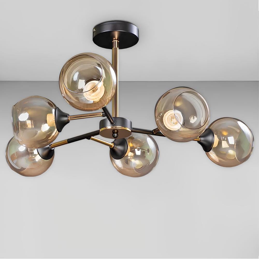 Люстра потолочная Light House SN-20267-6 FGD/BK 700х700х290 мм Черный/Золотой