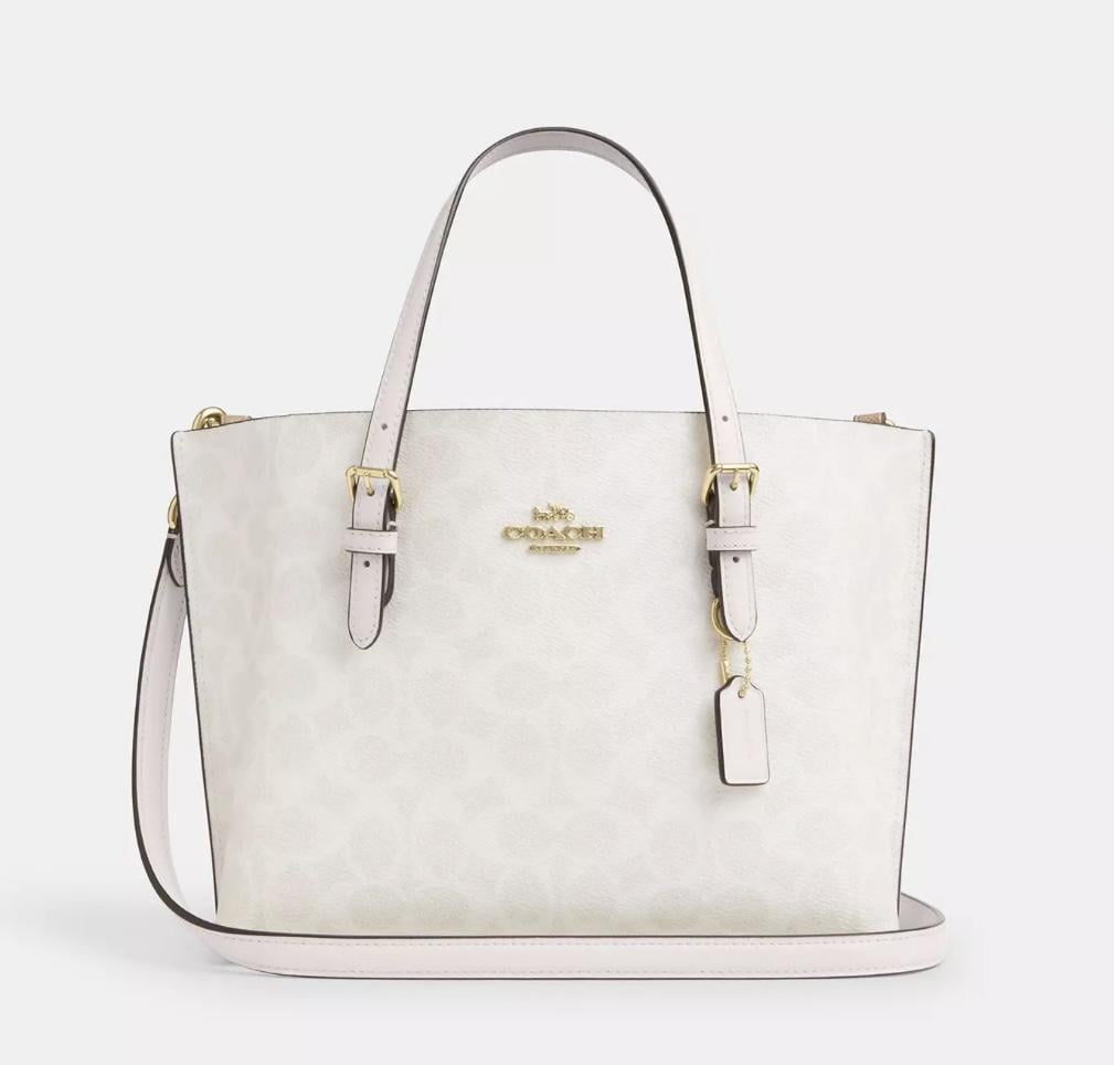 Жіноча сумка Coach C4250 Signature Mollie 25 Chalk/Glacierwhite (419967)