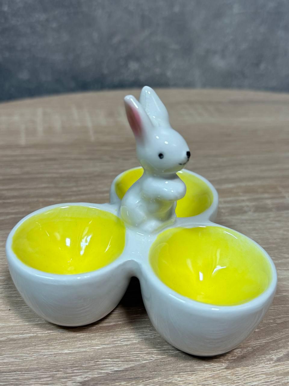 Підставка великодня для яєць Stenson Easter керамічне 9,5х7,5 см (R40686-1)