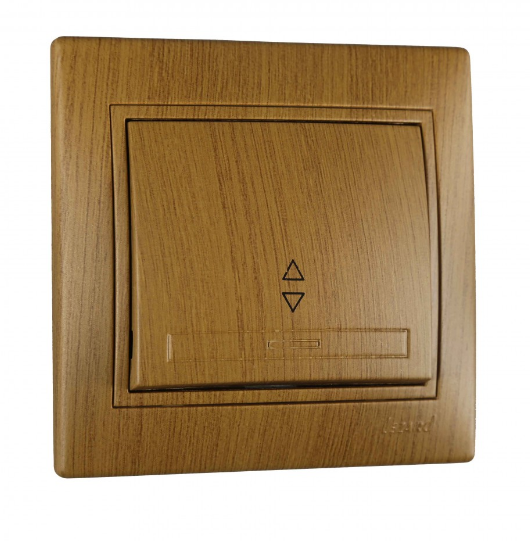 Вимикач одинарнийLezard MIRA прохідний Дуб класичний матовий (26038204)