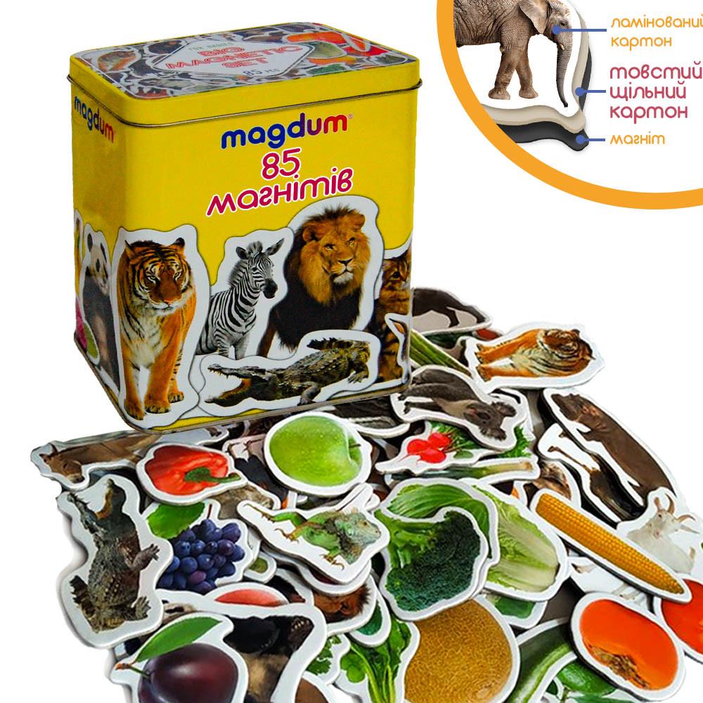Подарунковий набір магнітів Magdum Дитячий світ 85 магнітів (ML4031-61 EN) - фото 7
