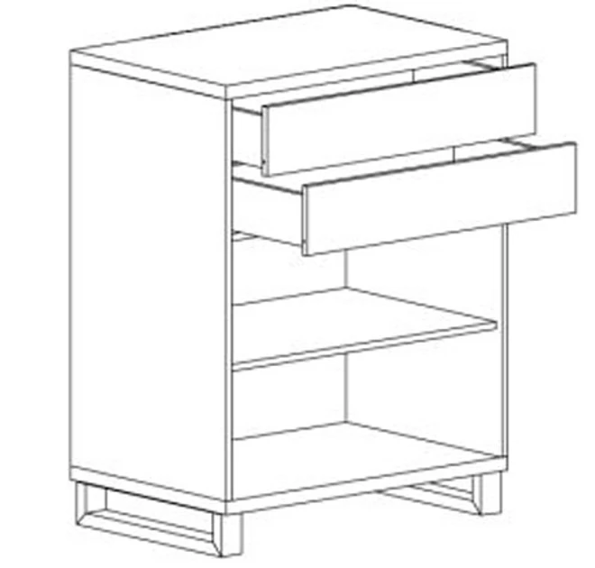 Комод Мебель-Сервіс 2Д2Ш Omega 120 Дуб табако/Матера (27259629) - фото 2 Комод Мебель-Сервіс 2Д2Ш Omega 120 Дуб табако/Матера (27259629) - фото 2