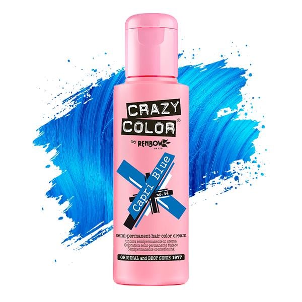 Тент-краска для волос CRAZY COLOR №44 Капри 100 мл Голубой (35558) Тент-краска для волос CRAZY COLOR №44 Капри 100 мл Голубой (35558)