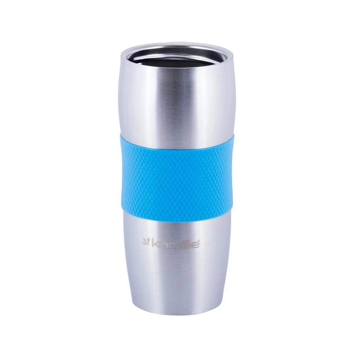 Термокружка Kamille 2053R из нержавеющей стали 380 мл Голубой - фото 4 Термокружка Kamille 2053R из нержавеющей стали 380 мл Голубой - фото 4