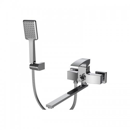 Смеситель для ванны KOER KB-42007-01 с длинным изливом Хром (KR3456)