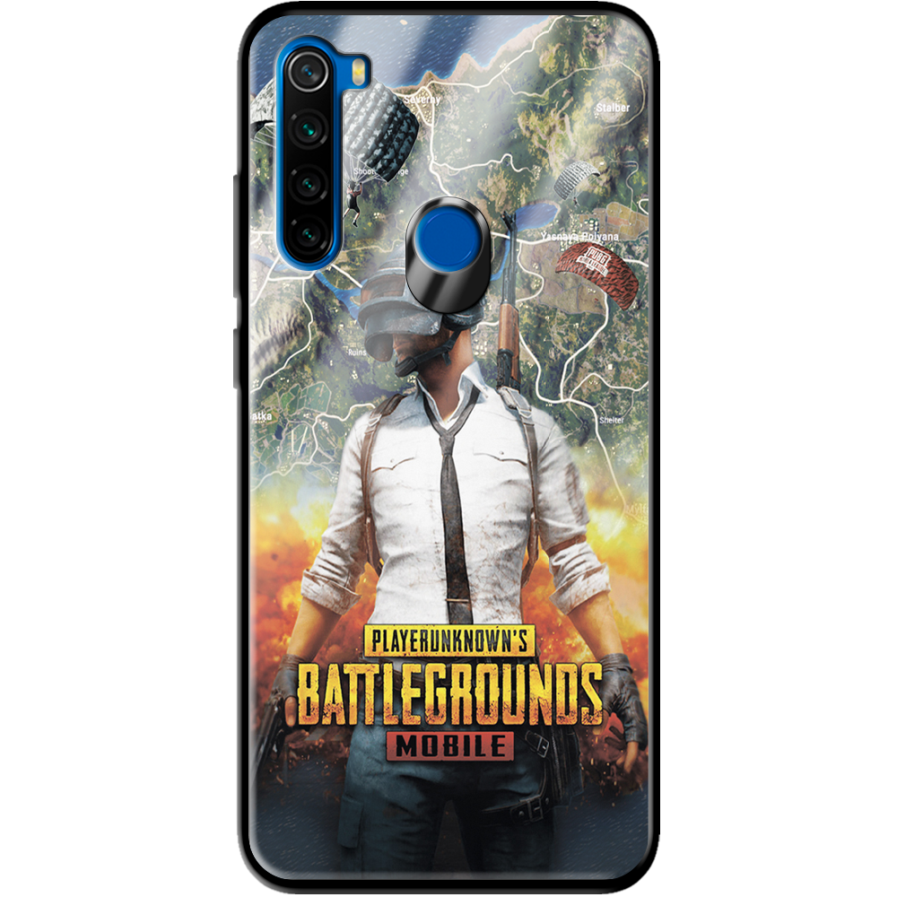 Чехол Boxface Xiaomi Redmi Note 8T PUBG Mobile Черный силикон со стеклом (38532-up2309-39410)