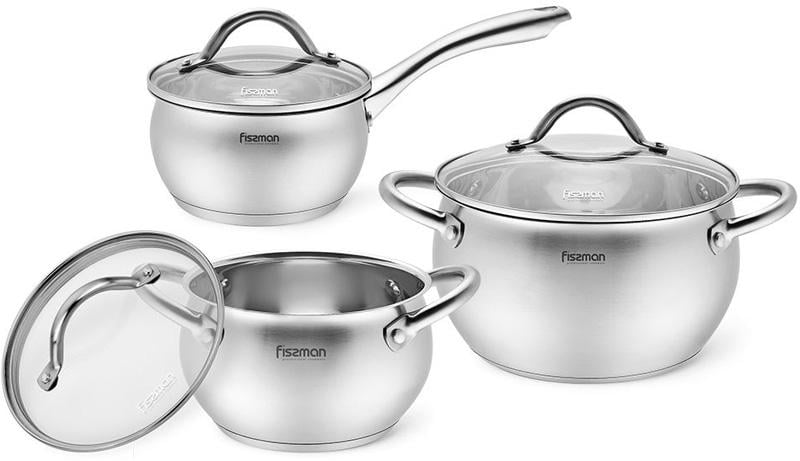 Набор кухонной посуды Fissman Nancy 6 пр. из нержавеющей стали (FN-5830)