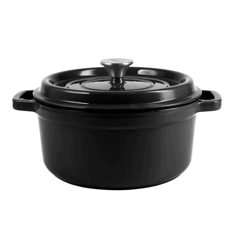Каструля чавунна Vintage Cuisine Retro емальована 26 см Чорний Каструля чавунна Vintage Cuisine Retro емальована 26 см Чорний