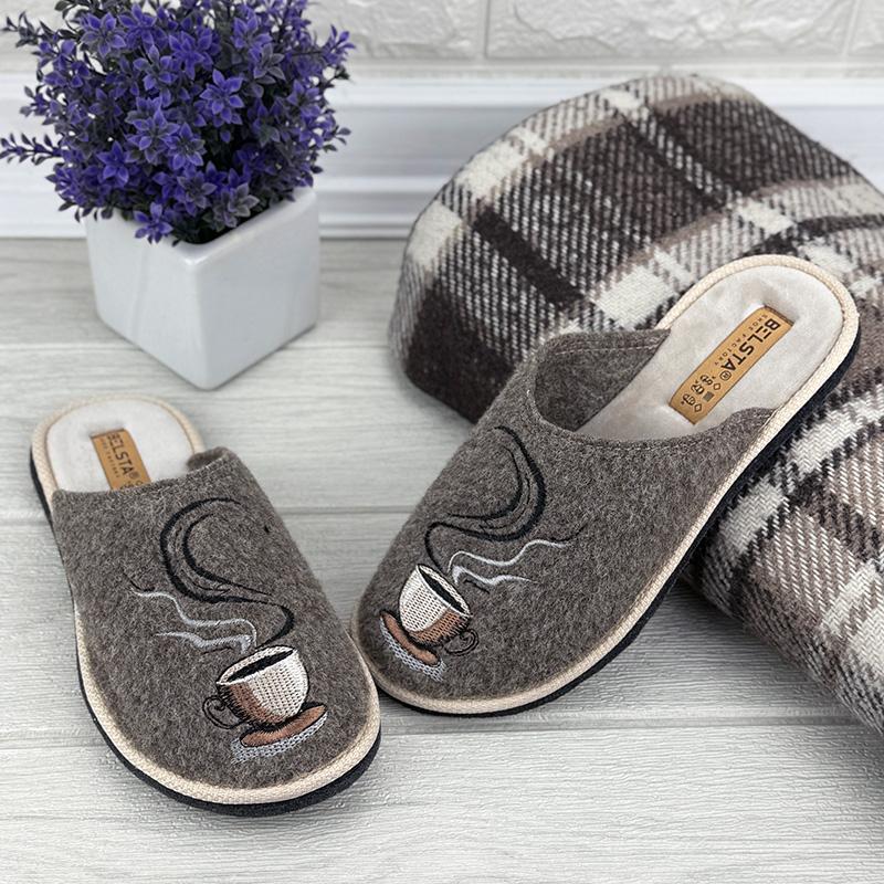 Тапочки кімнатні жіночі Е-001088-2 p. 38 24,5 см Бежевий (118732357)