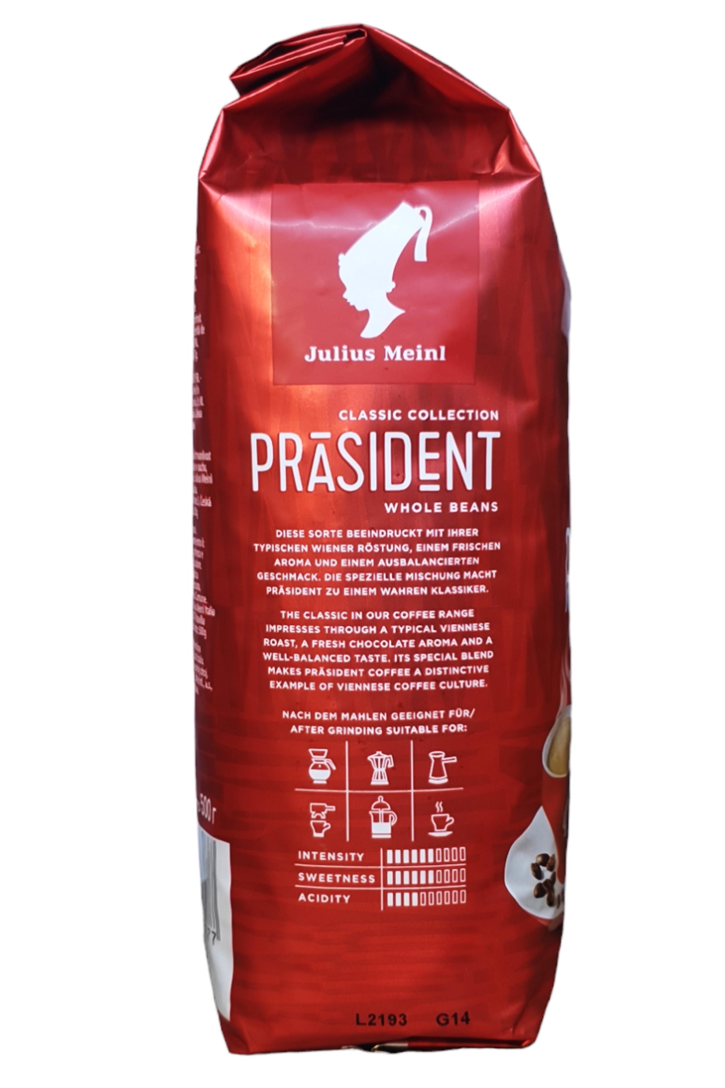 Кава Julius Meinl Prasident зерно 500 г (57296) - фото 5 Кава Julius Meinl Prasident зерно 500 г (57296) - фото 5