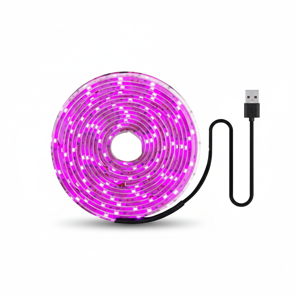 Лента фито светодиодная полного спектра 5V USB Full range 5.5W 120D IP66 2 м