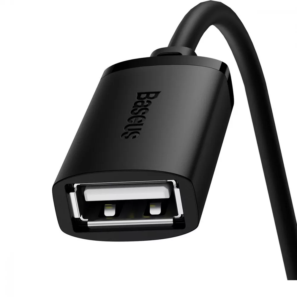 Кабель BASEUS B00631100111-00 AirJoy Series USB male to USB female 0,5 м Black (575137) - фото 2