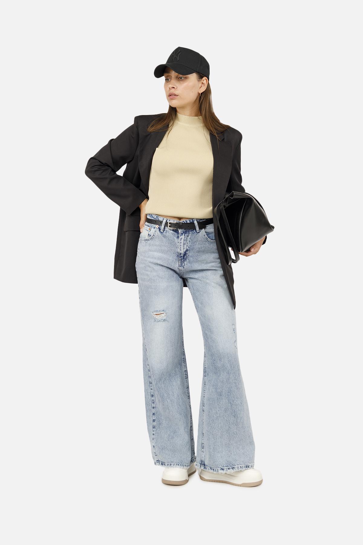 Гольф жіночий з довгим рукавом р. 44 Бежевий (SKT001008406) - фото 2 Гольф жіночий з довгим рукавом р. 44 Бежевий (SKT001008406) - фото 2