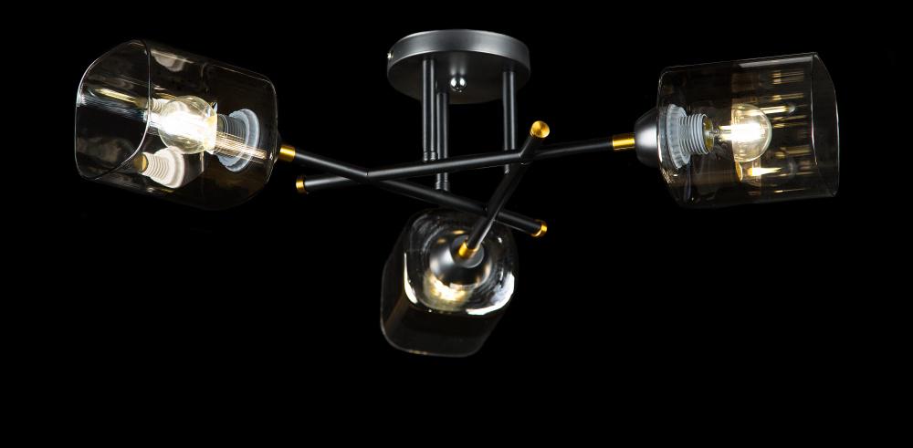 Люстра с плафонами Ray LGH50337/3 BRASS/BK (IR006331)