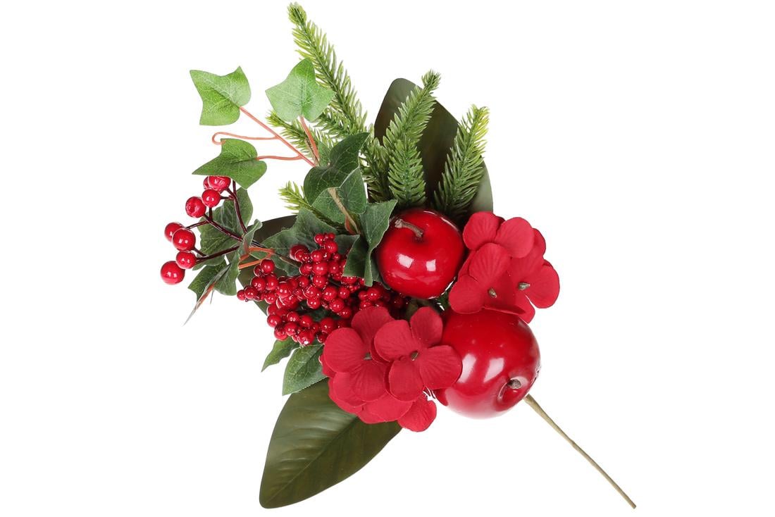 Декоративный букетик с яблоками и ягодами BonaDi (YE1-018)