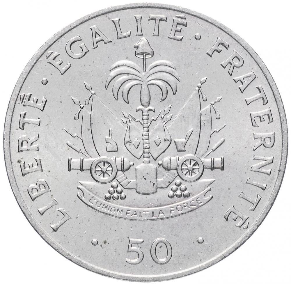 Колекційна монета Гаїті 50 сантимів 1991 VF (KM#153)