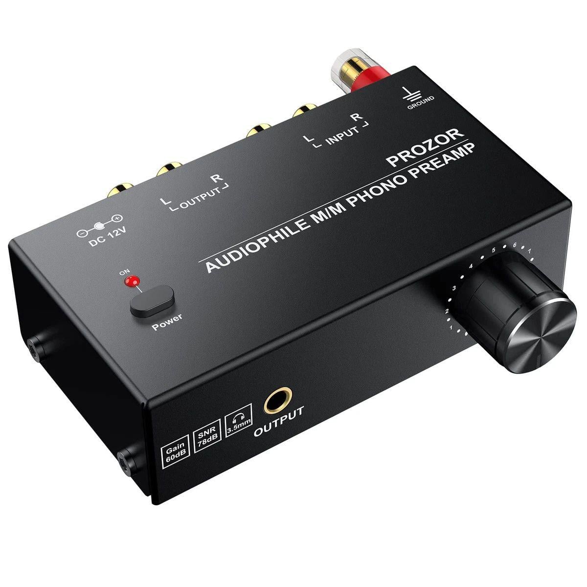 Фонокоректор PROZOR Phono Preamp з регулятором гучності для вінілових програвачів (33137708)