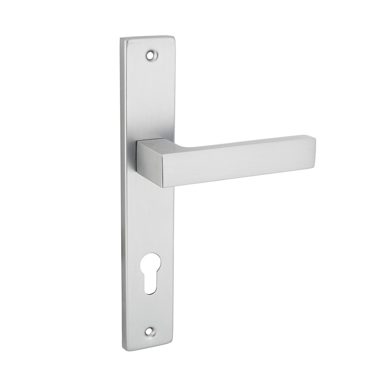 Дверная ручка под ключ Siba NEMRUT на планке 85 мм Хром матовый (AT71 3 55 55 (85)) - фото 1 Дверная ручка под ключ Siba NEMRUT на планке 85 мм Хром матовый (AT71 3 55 55 (85)) - фото 1