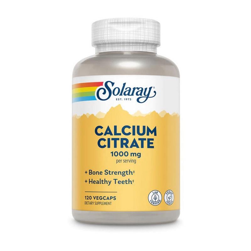 Кальцій Solaray Calcium Citrate 1000 mg 120 вег. капс.