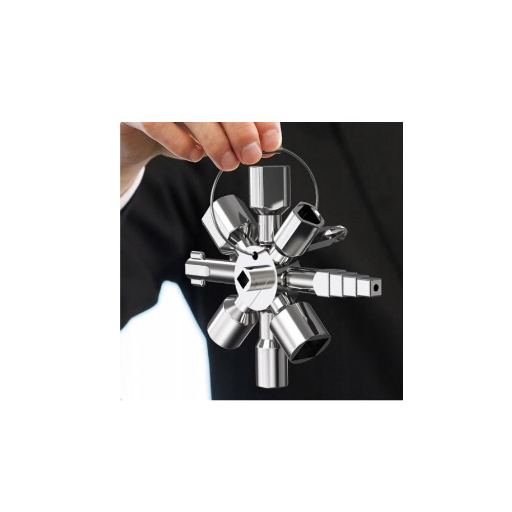 Ключ багатофункціональний Kraft&Dele 10в1 для електрошаф розподільчих коробок (KD1134) - фото 3 Ключ багатофункціональний Kraft&Dele 10в1 для електрошаф розподільчих коробок (KD1134) - фото 3