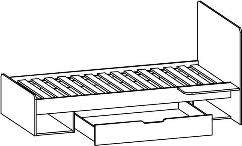 Ліжко у дитячу кімнату Мебель-Сервіс Ламі Артисан+Шампань/Латте (27074389) - фото 2