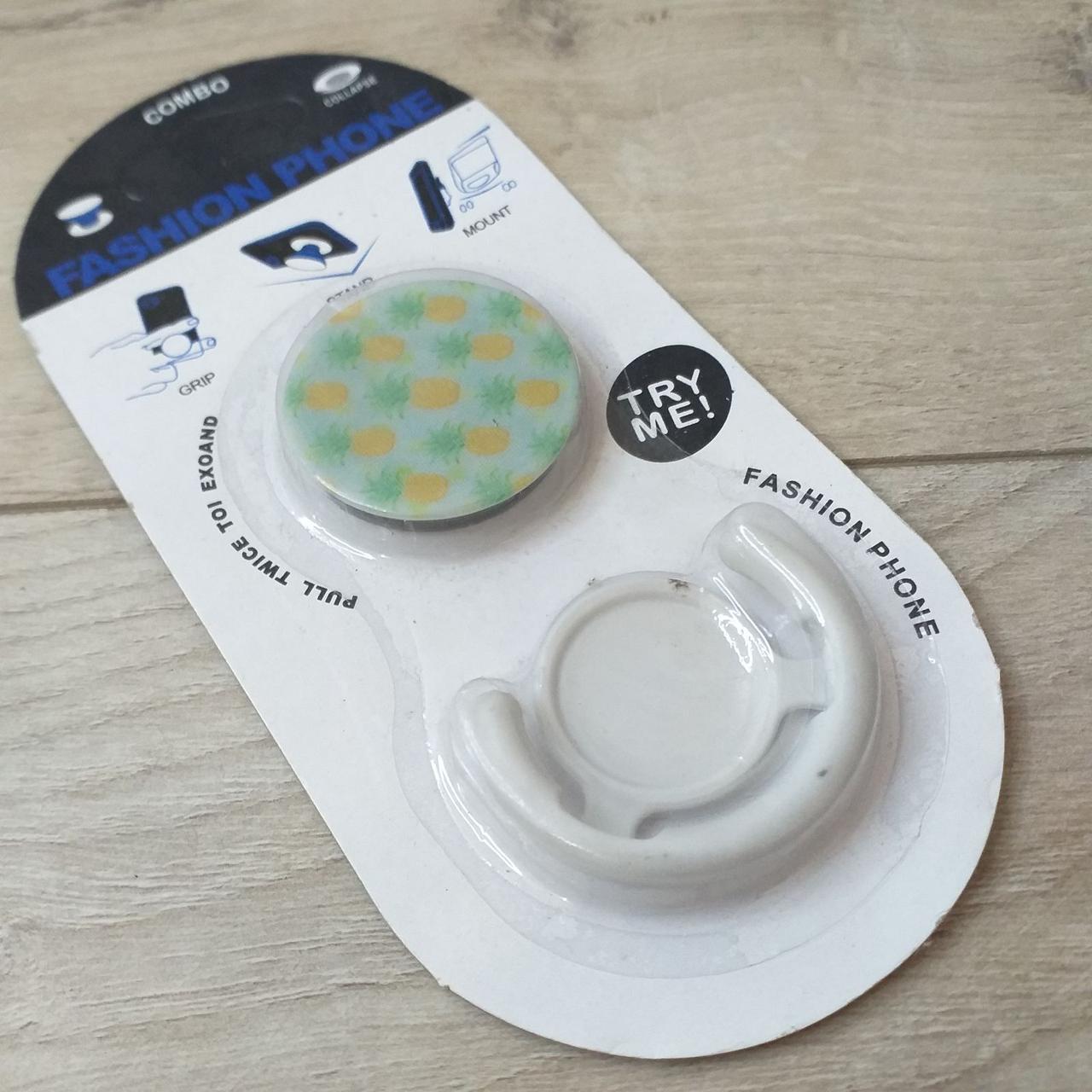 Попсокет держатель Fashion для телефона 3D Ананасы Белый (KG-10507) Попсокет держатель Fashion для телефона 3D Ананасы Белый (KG-10507)