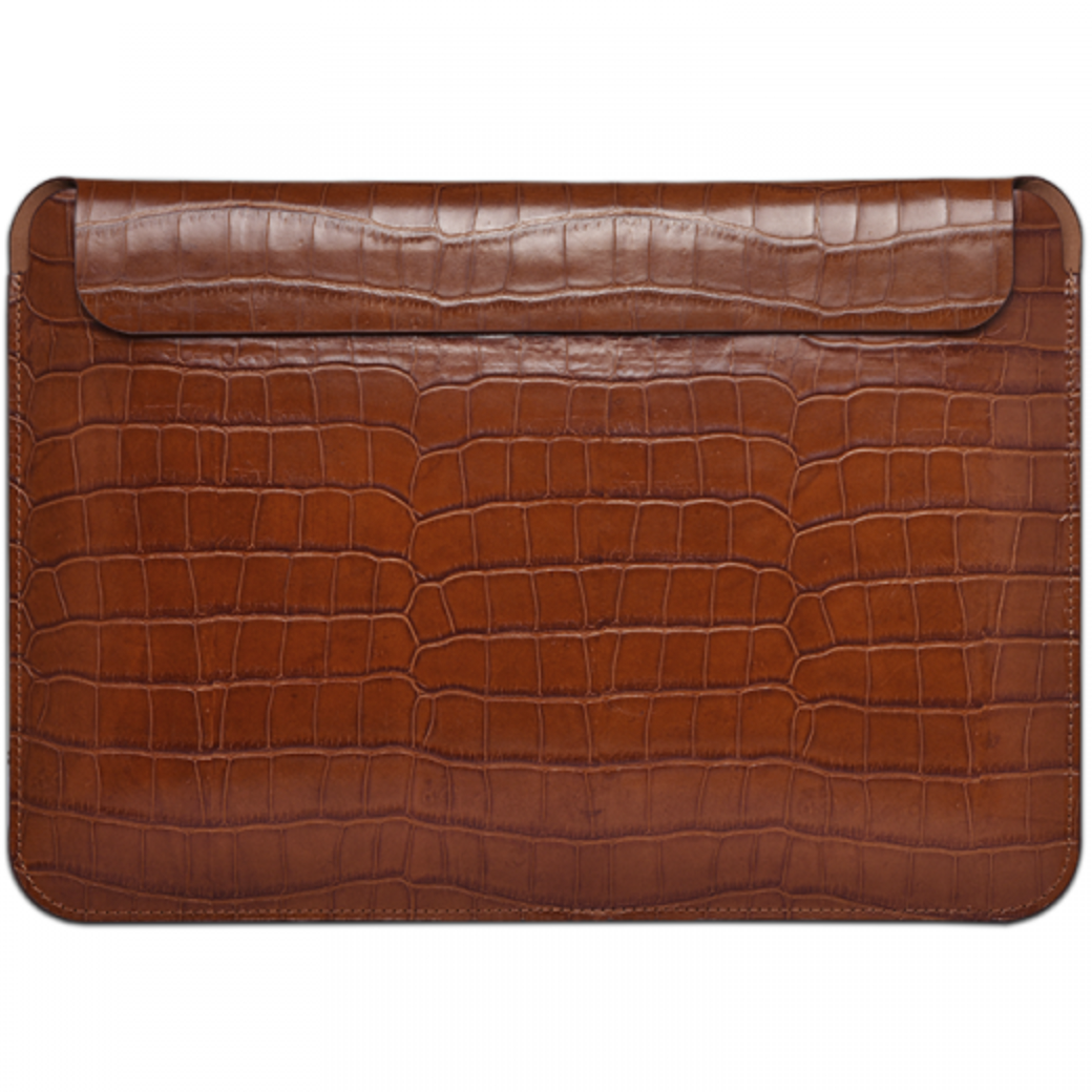 Шкіряний чохол WIWU Skin Croco Geniunie Leather Sleeve Series for MacBook 16" [2021], Brown