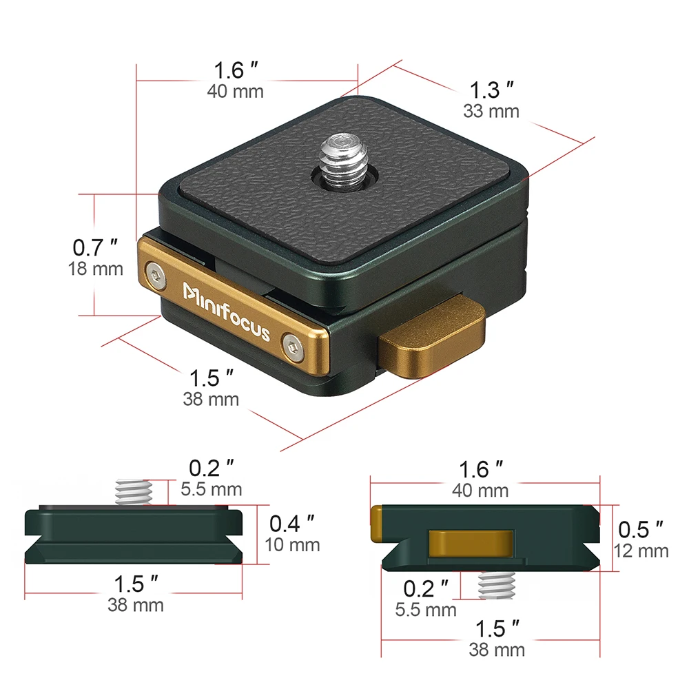 Пластина для монтажу на штатив швидкознімна Minifocus S4211 Arca Swiss Quick Release Mount Lock QR System Clamp Switch Kit Black (S4211) - фото 2 Пластина для монтажу на штатив швидкознімна Minifocus S4211 Arca Swiss Quick Release Mount Lock QR System Clamp Switch Kit Black (S4211) - фото 2