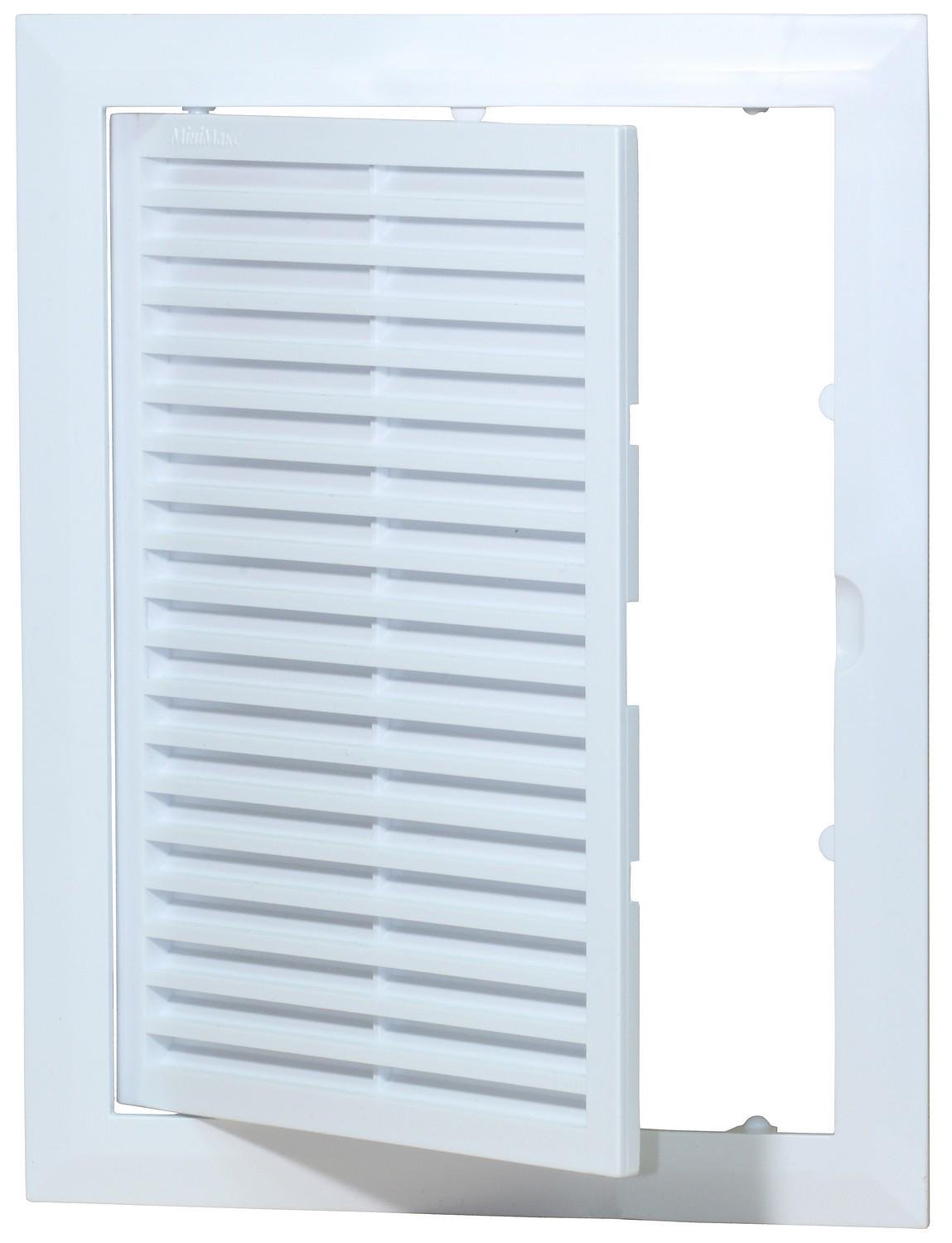 Дверцята ревізійні МініМакс з решіткою 150x200 мм Білий (dr175)