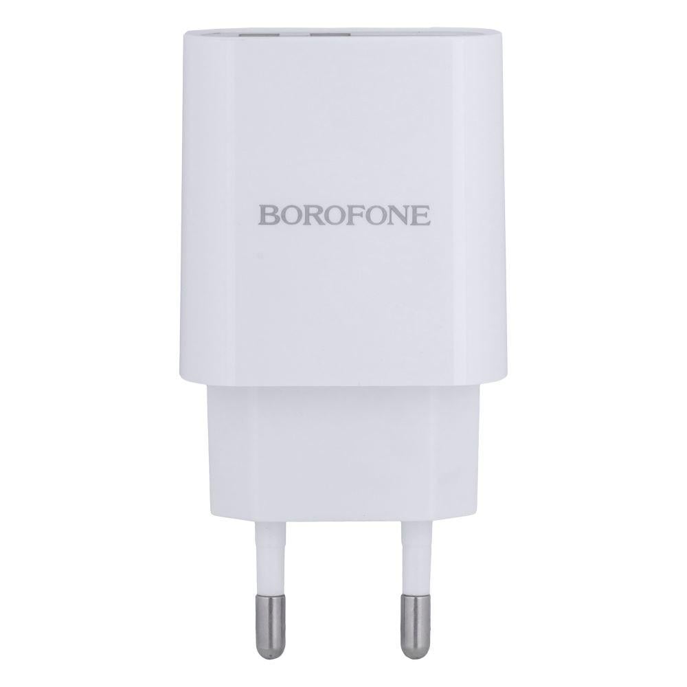 Сетевое зарядное устройство Borofone BA58A Digital Display Micro 2USB 2.4A White (29caa1-14616)
