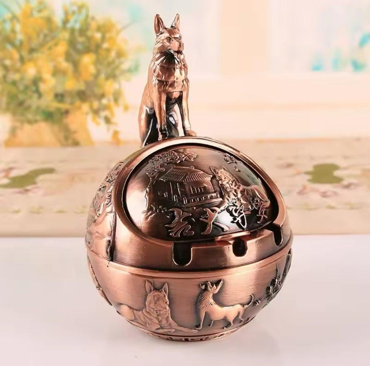 Пепельница металлическая год Собаки Бронзовый (Арт1908) Пепельница металлическая год Собаки Бронзовый (Арт1908)