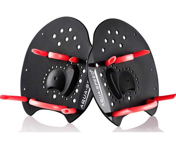 Лопатки для плавання Aqua Speed SKILL PADDLE 1789 15х14 см S Чорний/Червоний (6936116101887)