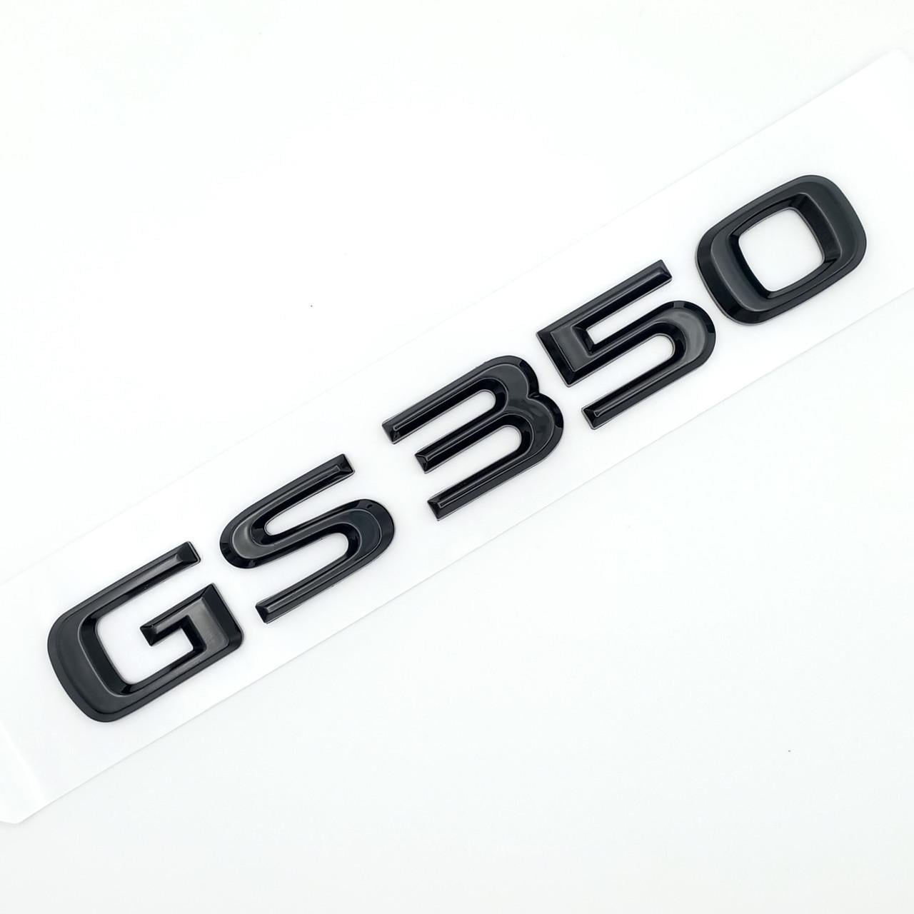 Эмблема надпись GS350 Lexus ABS 17х2 см Черный глянцевый (2702856793)