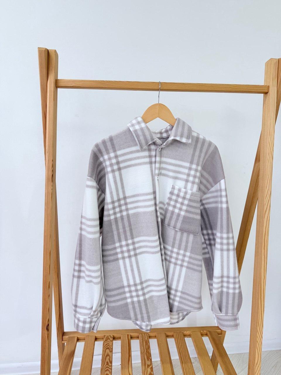 Сорочка унісекс тепла флісова 2XL-4XL Молочний (34791210)