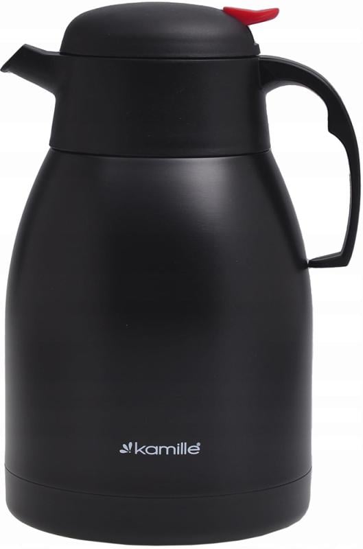 Термос Kamille конференция с вакуумной стальной колбой 1500 мл Черный