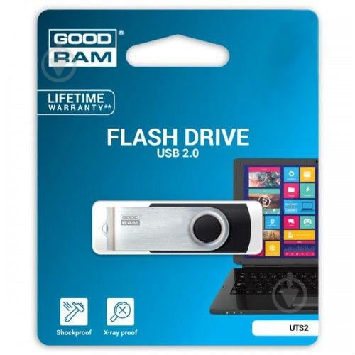 Флеш-накопитель USB 16GB GOODRAM UTS2 (Twister) Black (UTS2-0160K0R11)