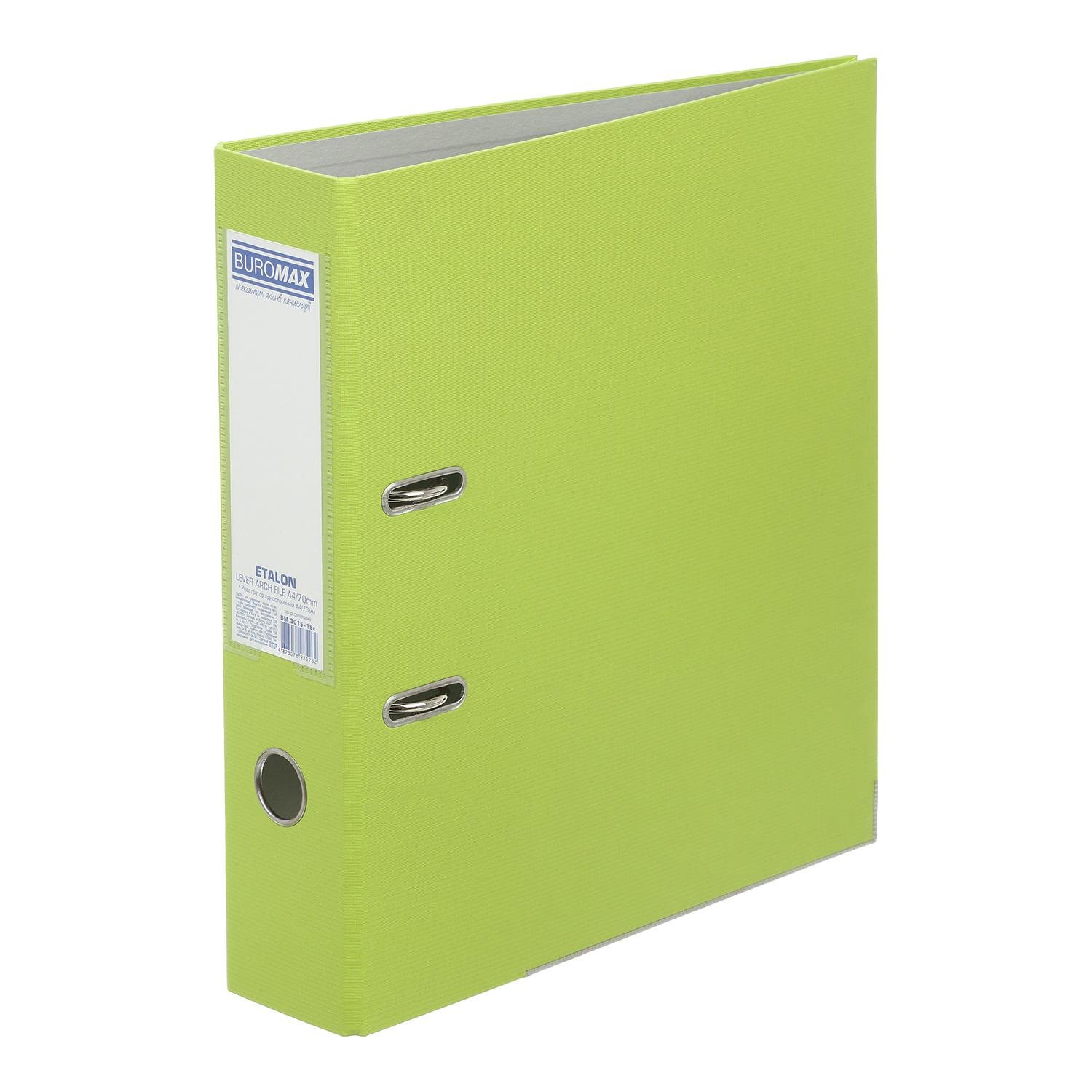 Регистратор односторонний Buromax Etalon А4 70 мм сборный Салатовый (BM.3015-15c)