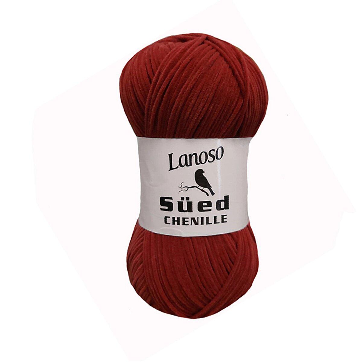 Пряжа Lanoso Sued Chenille 956 темно-красный (3293)