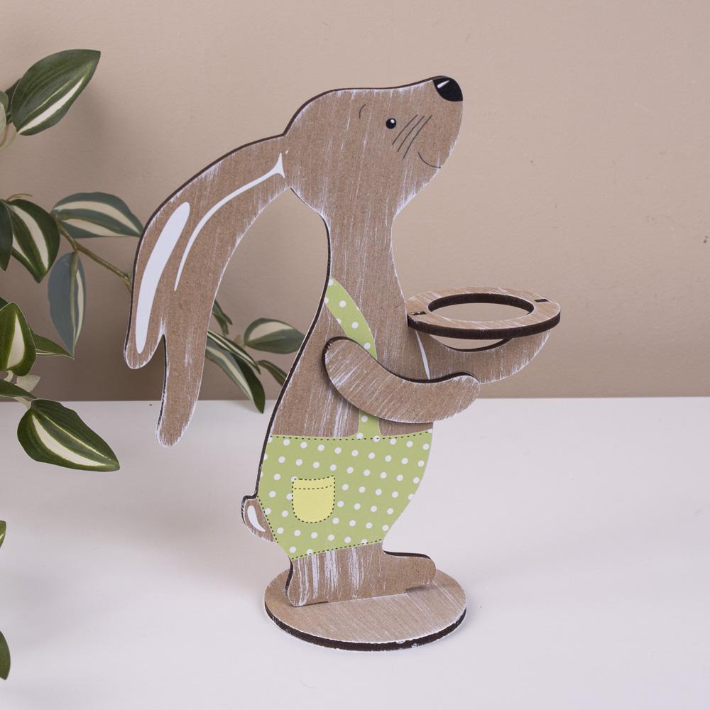 Статуэтка зайчик с подставкой на яйцо (LI002843)